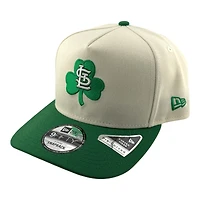 St. Louis Cardinals Chrome and Green 3 Leaf Clover New Era 9FIFTY A-Frame Snapback Hat
