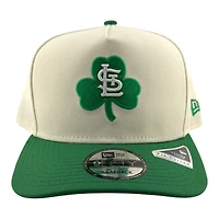 St. Louis Cardinals Chrome and Green 3 Leaf Clover New Era 9FIFTY A-Frame Snapback Hat