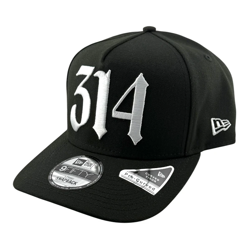 St. Louis Cardinals Black 314 Logo STL Side Patch New Era 9FIFTY A-Frame Snapback Hat