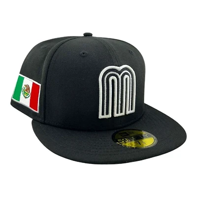 Team Mexico Black and White 2026 "World Baseball Classic" WBC Gray UV New Era 59FIFTY Fitted Hat