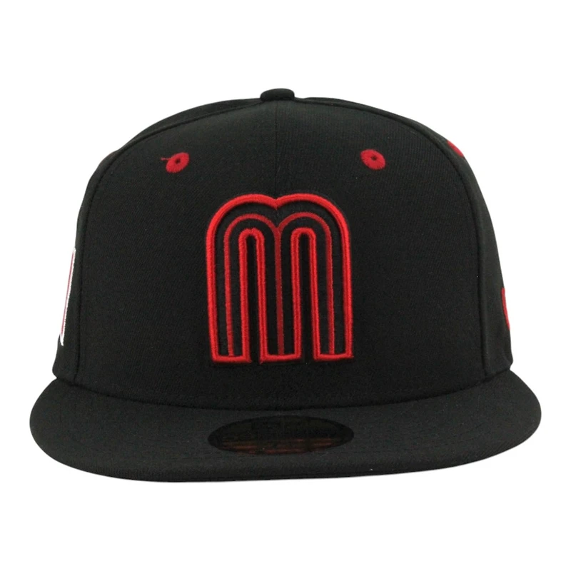 Team Mexico Black and Red 2026 World Baseball Classic WBC UV New Era 59FIFTY Fitted Hat