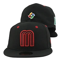 Team Mexico Black and Red 2026 World Baseball Classic WBC UV New Era 59FIFTY Fitted Hat