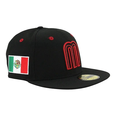 Team Mexico Black and Red 2026 World Baseball Classic WBC UV New Era 59FIFTY Fitted Hat