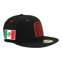 Team Mexico Black and Red 2026 World Baseball Classic WBC UV New Era 59FIFTY Fitted Hat