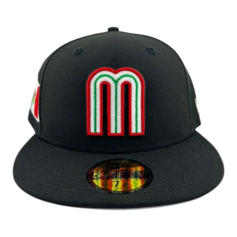Team Mexico Black White Red 2026 "World Baseball Classic" WBC Gray UV New Era 59FIFTY Fitted Hat