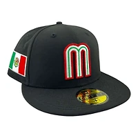 Team Mexico Black White Red 2026 "World Baseball Classic" WBC Gray UV New Era 59FIFTY Fitted Hat