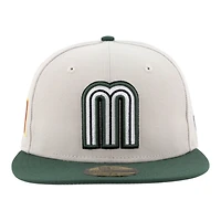 Team Mexico Stone and Green 2026 World Baseball Classic WBC Gray UV New Era 59FIFTY Fitted Hat