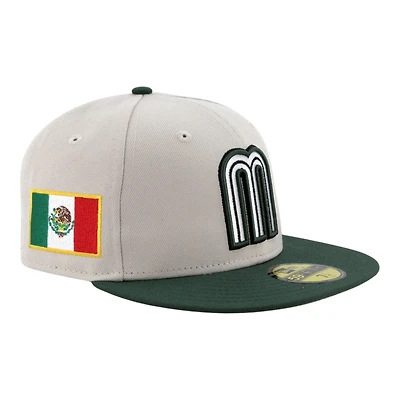 Team Mexico Stone and Green 2026 World Baseball Classic WBC Gray UV New Era 59FIFTY Fitted Hat