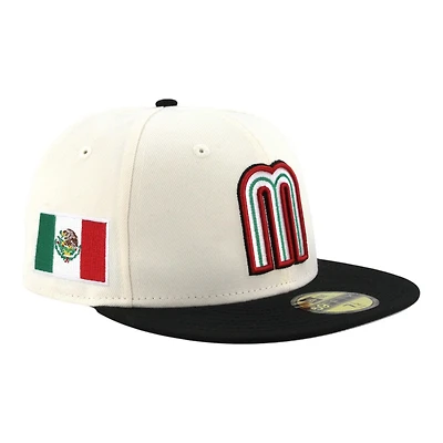 Team Mexico Chrome and Black 2026 World Baseball Classic WBC Gray UV New Era 59FIFTY Fitted Hat