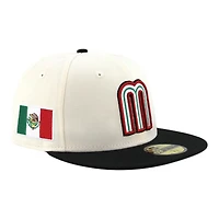 Team Mexico Chrome and Black 2026 World Baseball Classic WBC Gray UV New Era 59FIFTY Fitted Hat