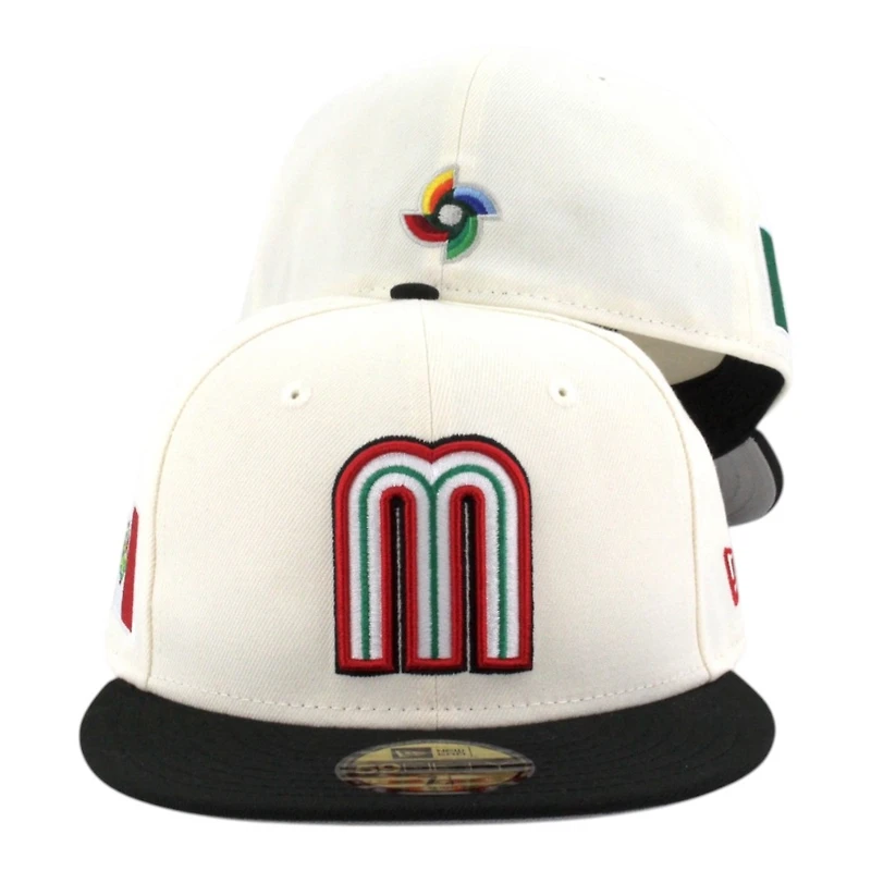Team Mexico Chrome and Black 2026 World Baseball Classic WBC Gray UV New Era 59FIFTY Fitted Hat