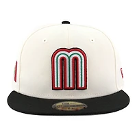 Team Mexico Chrome and Black 2026 World Baseball Classic WBC Gray UV New Era 59FIFTY Fitted Hat