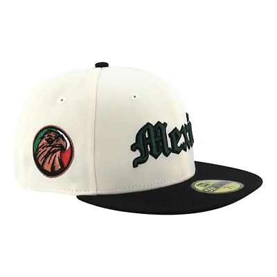 Team Mexico Chrome and Black with Gothic Font 2026 World Baseball Classic WBC Gray UV New Era 59FIFTY Fitted Hat