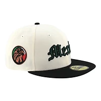 Team Mexico Chrome and Black with Gothic Font 2026 World Baseball Classic WBC Gray UV New Era 59FIFTY Fitted Hat