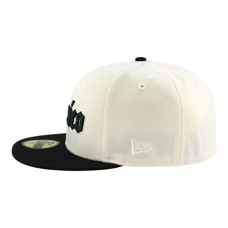 Team Mexico Chrome and Black with Gothic Font 2026 World Baseball Classic WBC Gray UV New Era 59FIFTY Fitted Hat