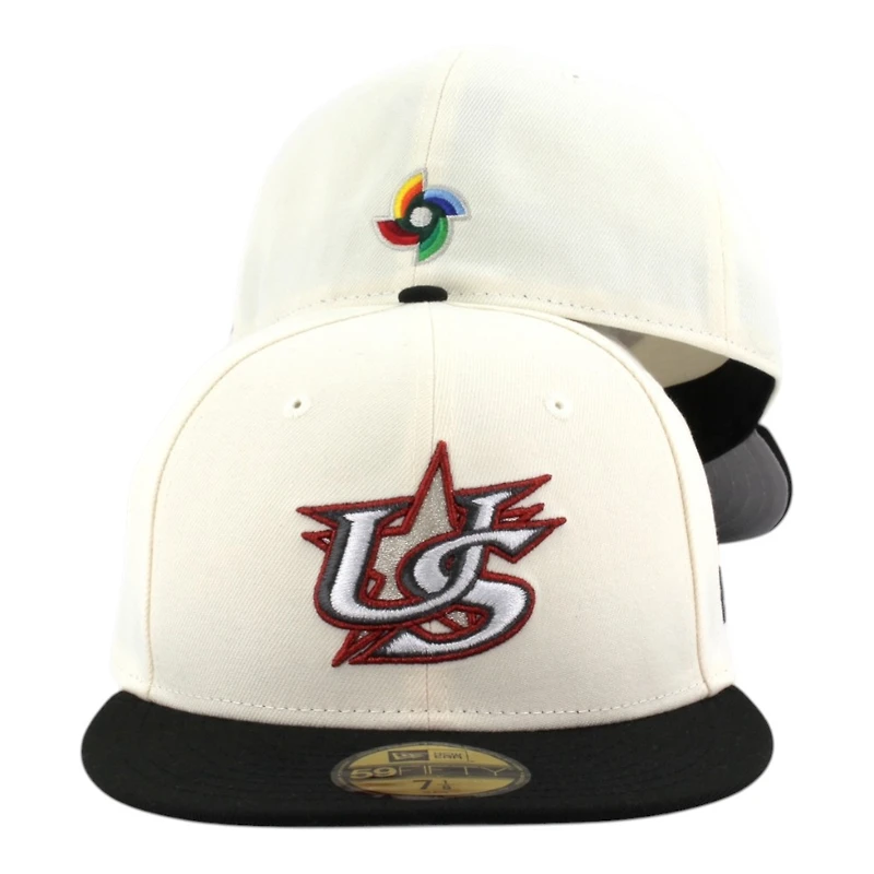 Team USA Chrome and Black 2026 World Baseball Classic WBC Gray UV New Era 59FIFTY Fitted Hat