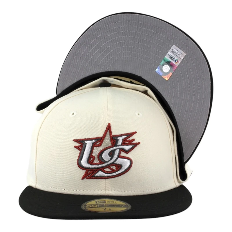 Team USA Chrome and Black 2026 World Baseball Classic WBC Gray UV New Era 59FIFTY Fitted Hat