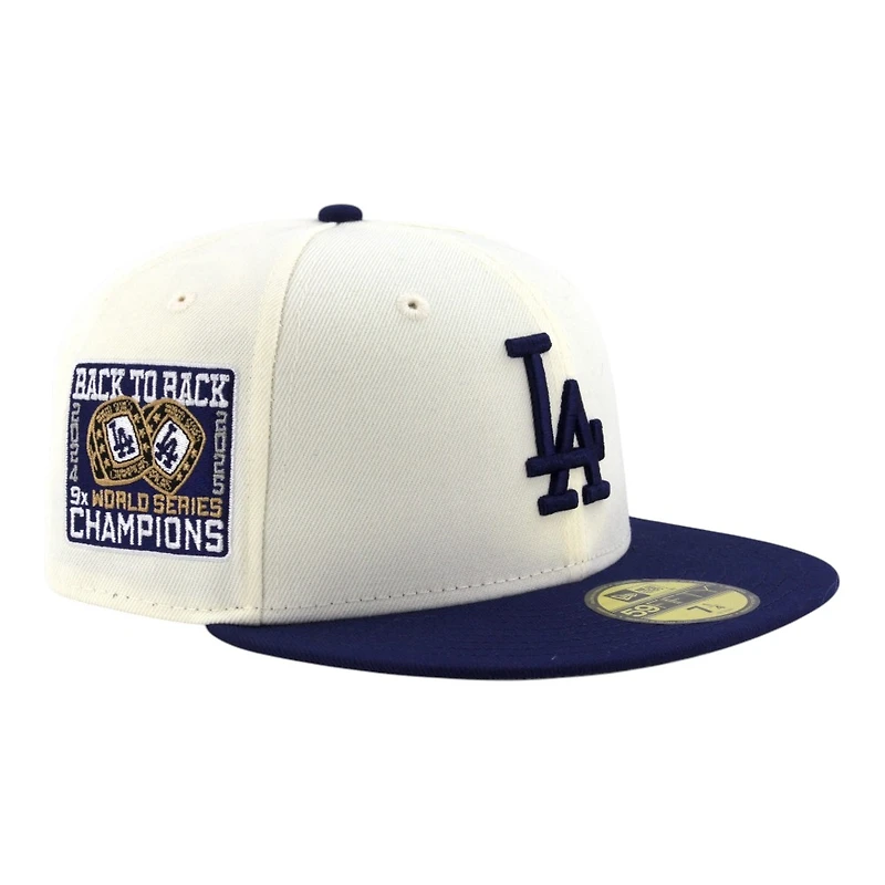 Los Angeles Dodgers Chrome and Royal Blue Back to Champs Patch USA Batterman New Era 59FIFTY Fitted Hat