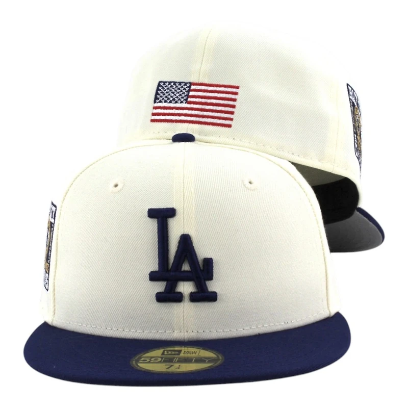 Los Angeles Dodgers Chrome and Royal Blue Back to Champs Patch USA Batterman New Era 59FIFTY Fitted Hat