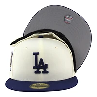 Los Angeles Dodgers Chrome and Royal Blue Back to Champs Patch USA Batterman New Era 59FIFTY Fitted Hat