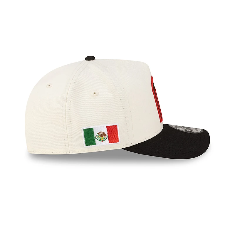 Mexico Chrome and Black 2Tone Red Outline with Mexico Flag Patch New Era 9FIFTY A-Frame Snapback Hat