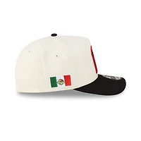 Mexico Chrome and Black 2Tone Red Outline with Mexico Flag Patch New Era 9FIFTY A-Frame Snapback Hat