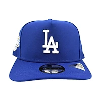 Los Angeles Dodgers Royal Back to Back Champions Patch Grey UV New Era 9FIFTY A-Frame Snapback Hat