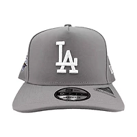Los Angeles Dodgers Grey Back to Back Champions Patch Grey UV New Era 9FIFTY A-Frame Snapback Hat