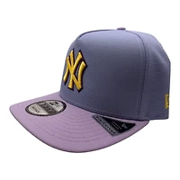 New York Yankees Lavender Two Tone 2000 WS Champions Patch New Era 9FIFTY A-Frame Snapback Hat