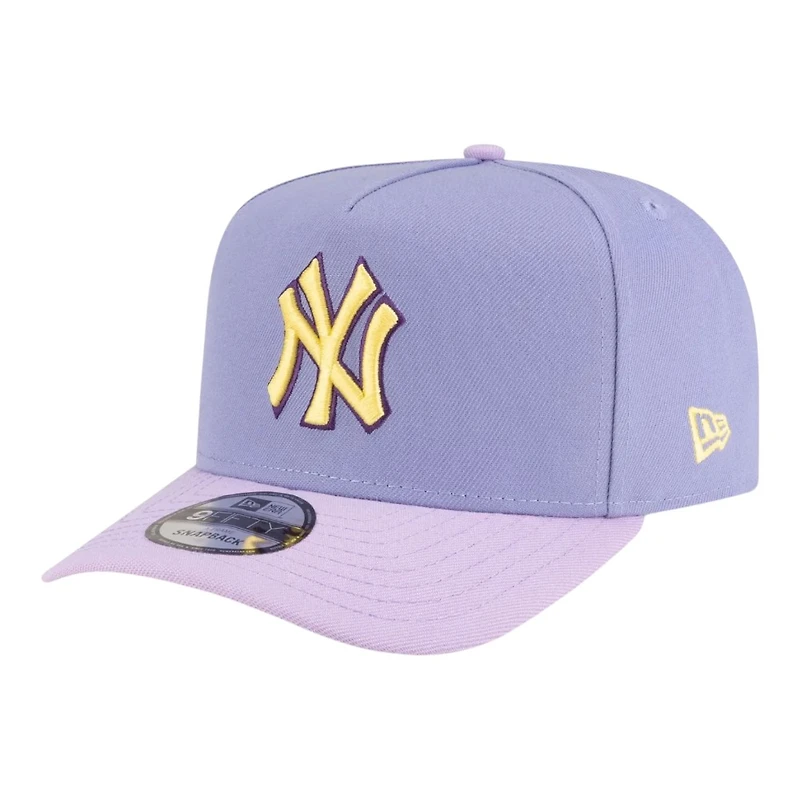 New York Yankees Lavender Two Tone 2000 WS Champions Patch New Era 9FIFTY A-Frame Snapback Hat