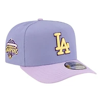 Los Angeles Dodgers Lavender 2024-25 Back to Back Champions Patch New Era 9FIFTY A-Frame Snapback Hat