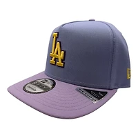 Los Angeles Dodgers Lavender 2024-25 Back to Back Champions Patch New Era 9FIFTY A-Frame Snapback Hat
