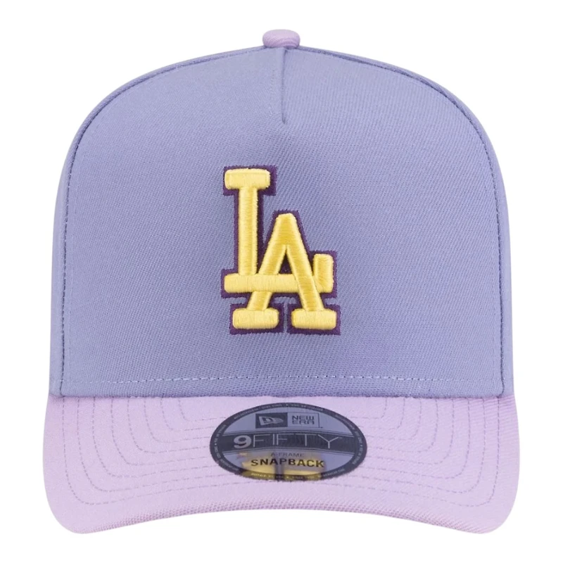 Los Angeles Dodgers Lavender 2024-25 Back to Back Champions Patch New Era 9FIFTY A-Frame Snapback Hat