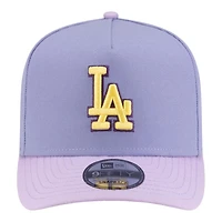 Los Angeles Dodgers Lavender 2024-25 Back to Back Champions Patch New Era 9FIFTY A-Frame Snapback Hat