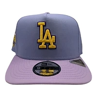 Los Angeles Dodgers Lavender 2024-25 Back to Back Champions Patch New Era 9FIFTY A-Frame Snapback Hat