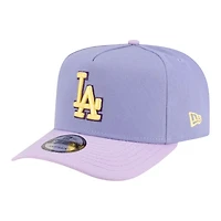 Los Angeles Dodgers Lavender 2024-25 Back to Back Champions Patch New Era 9FIFTY A-Frame Snapback Hat