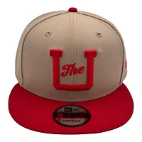 Utah Utes Khaki and Red "The U" New Era 9FIFTY Snapback