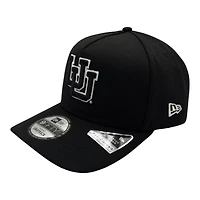 Utah Utes White on Black  New Era 9FIFTY A-Frame Snapback Hat