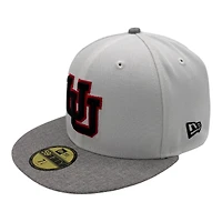 Utah Utes White and Gray Historic with Black UV NCAA New Era 59FIFTY Fitted Hat