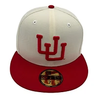 Utah Utes Chrome and Red Historic with Green UV NCAA New Era 59FIFTY Fitted Hat