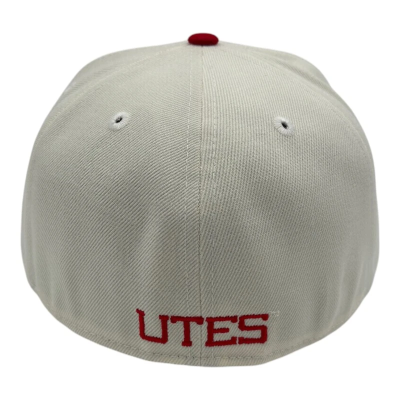 Utah Utes Chrome and Red Historic with Green UV NCAA New Era 59FIFTY Fitted Hat