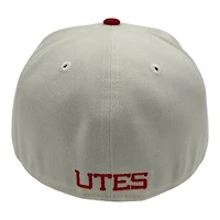 Utah Utes Chrome and Red Historic with Green UV NCAA New Era 59FIFTY Fitted Hat