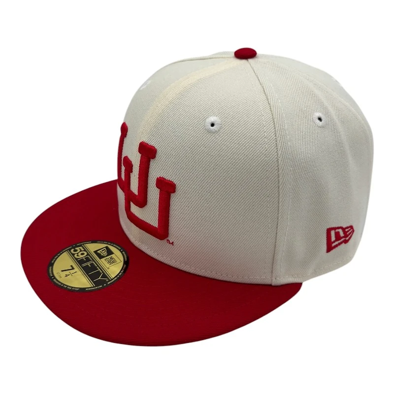 Utah Utes Chrome and Red Historic with Green UV NCAA New Era 59FIFTY Fitted Hat