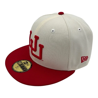 Utah Utes Chrome and Red Historic with Green UV NCAA New Era 59FIFTY Fitted Hat
