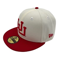 Utah Utes Chrome and Red Historic with Green UV NCAA New Era 59FIFTY Fitted Hat