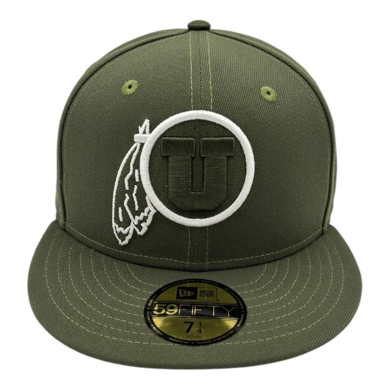 Utah Utes Olive with Black UV NCAA New Era 59FIFTY Fitted Hat