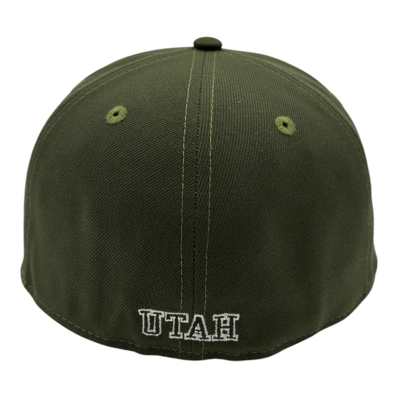 Utah Utes Olive with Black UV NCAA New Era 59FIFTY Fitted Hat