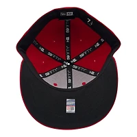Utah Utes White on Red Historic with Black UV NCAA New Era 59FIFTY Fitted Hat