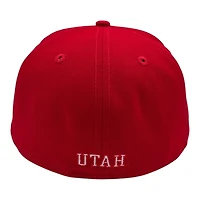 Utah Utes White on Red Historic with Black UV NCAA New Era 59FIFTY Fitted Hat
