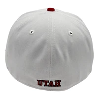 Utah Utes White with Black UV NCAA New Era 59FIFTY Fitted Hat